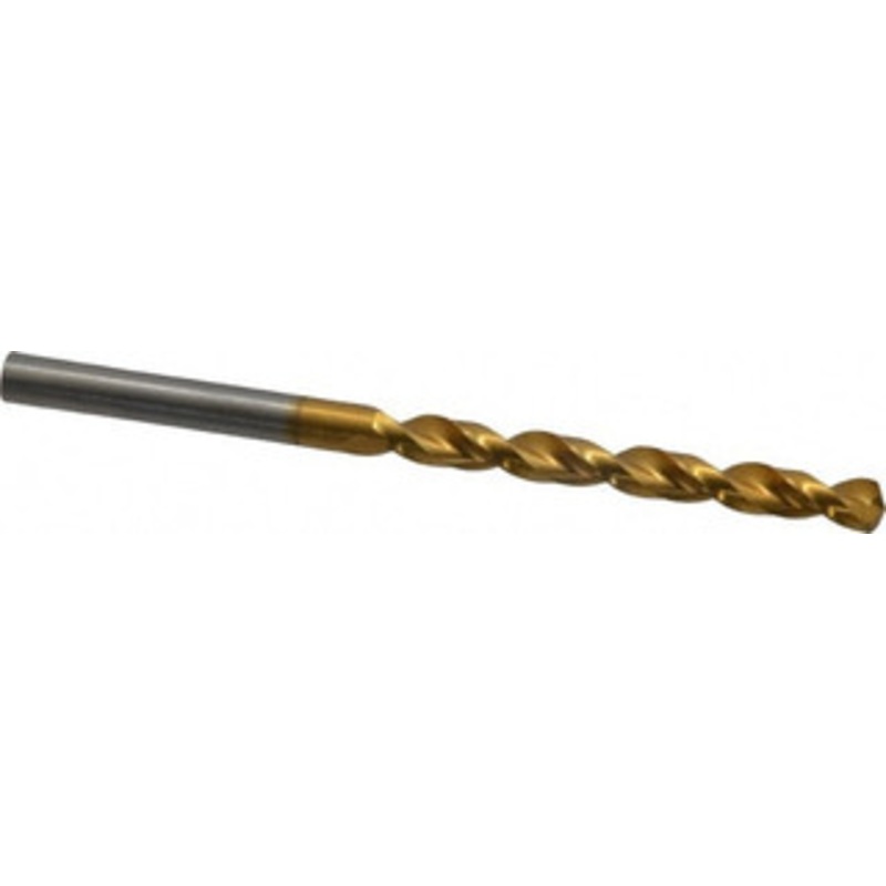 Guhring #3 130 High Speed Steel Jobber Drill TiN Finish, Right Hand Cut, Parabolic Flute, Straight Shank, 3-21/32 OAL, Standard Point 9006520054100 – 85751030