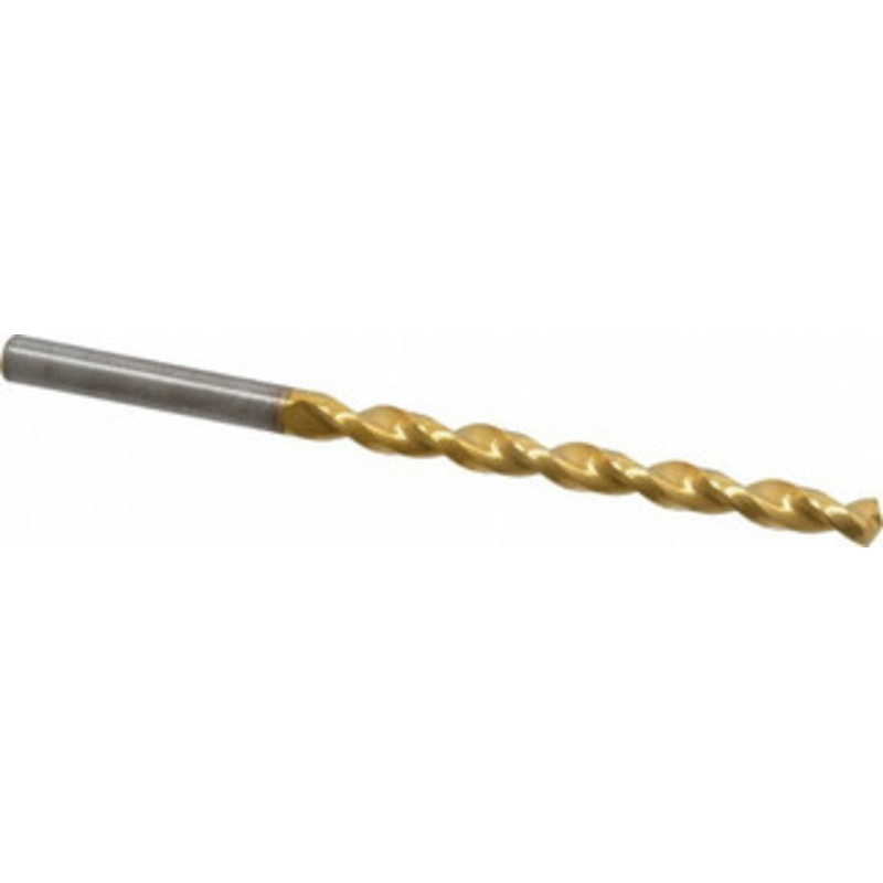 Guhring #7 130 Solid Carbide Jobber Drill TiN Finish, Right Hand Cut, Parabolic Flute, Straight Shank, 3-5/8 OAL, Standard Point 9026020051100 – 85979078