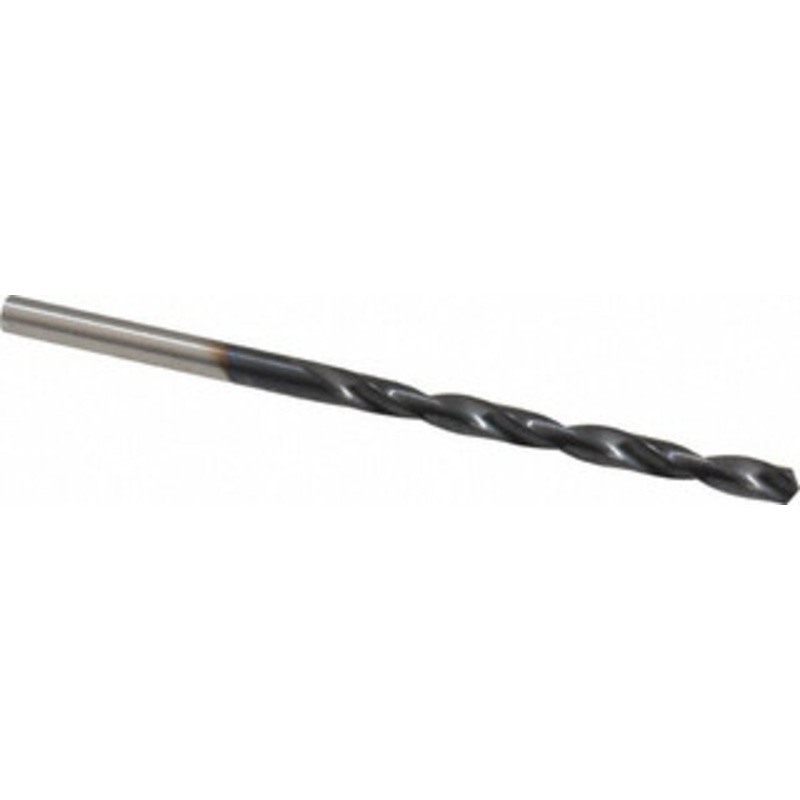 Hertel #22 135 Cobalt Jobber Drill TiAlN Finish, Right Hand Cut, Spiral Flute, Straight Shank, 3-1/8 OAL, Split Point 4140158 – 04140166