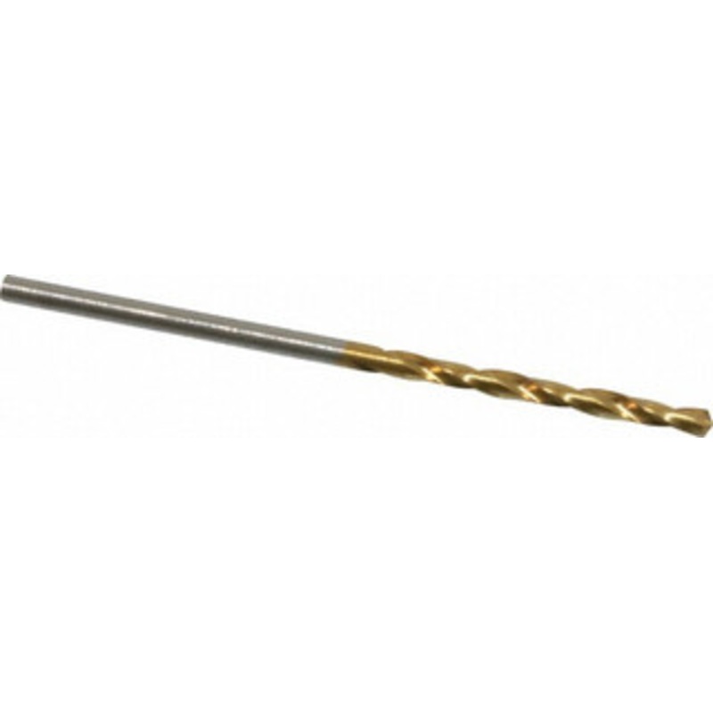 Hertel #47 118 High Speed Steel Jobber Drill TiN Finish, Right Hand Cut, Spiral Flute, Straight Shank, 2 OAL, Standard Point 85707719 – 85707719