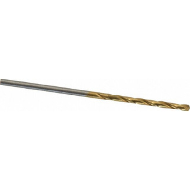 Hertel #50 135 High Speed Steel Jobber Drill TiN Finish, Right Hand Cut, Spiral Flute, Straight Shank, 2 OAL, Split Point 66694498 – 66694498