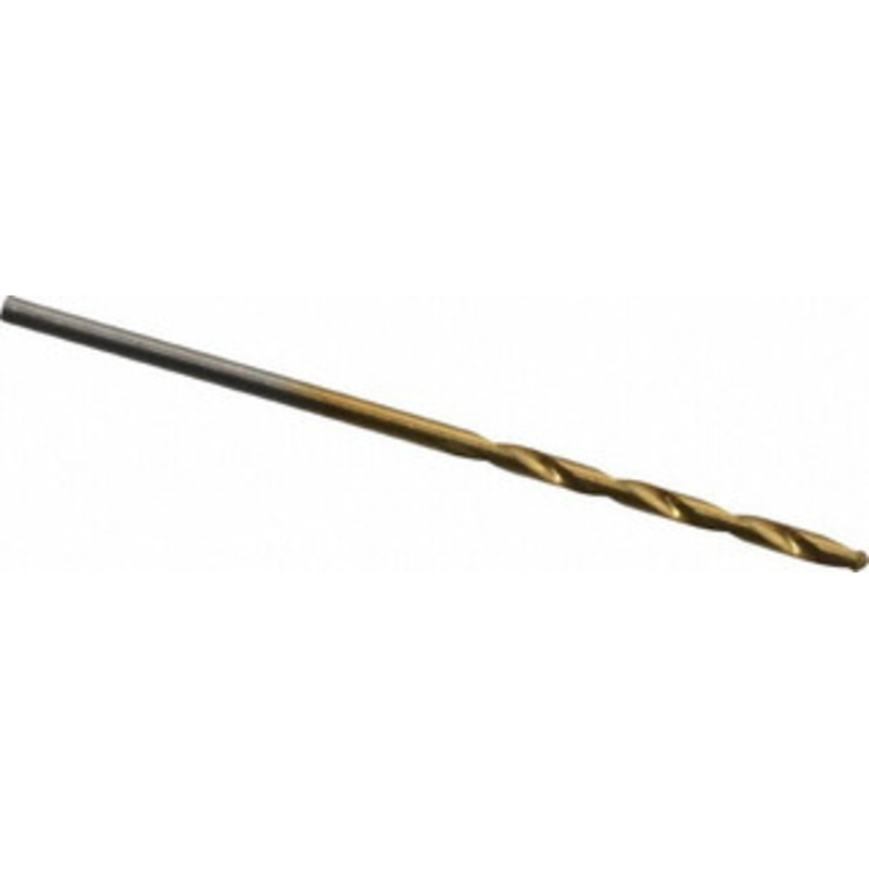 Hertel #53 118 High Speed Steel Jobber Drill TiN Finish, Right Hand Cut, Spiral Flute, Straight Shank, 1-7/8 OAL, Standard Point 85707776 – 85707776
