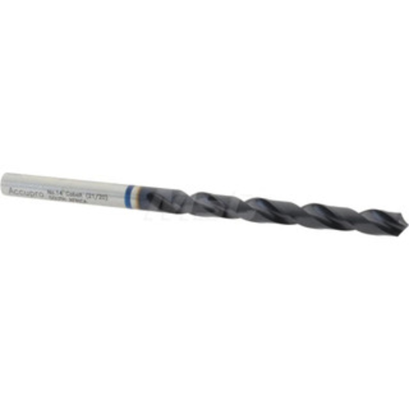 Accupro #14 120 Cobalt Jobber Drill TiAlN Finish, Right Hand Cut, Spiral Flute, Straight Shank, 80mm OAL, Split Point 1BB0462-AC – 05492327