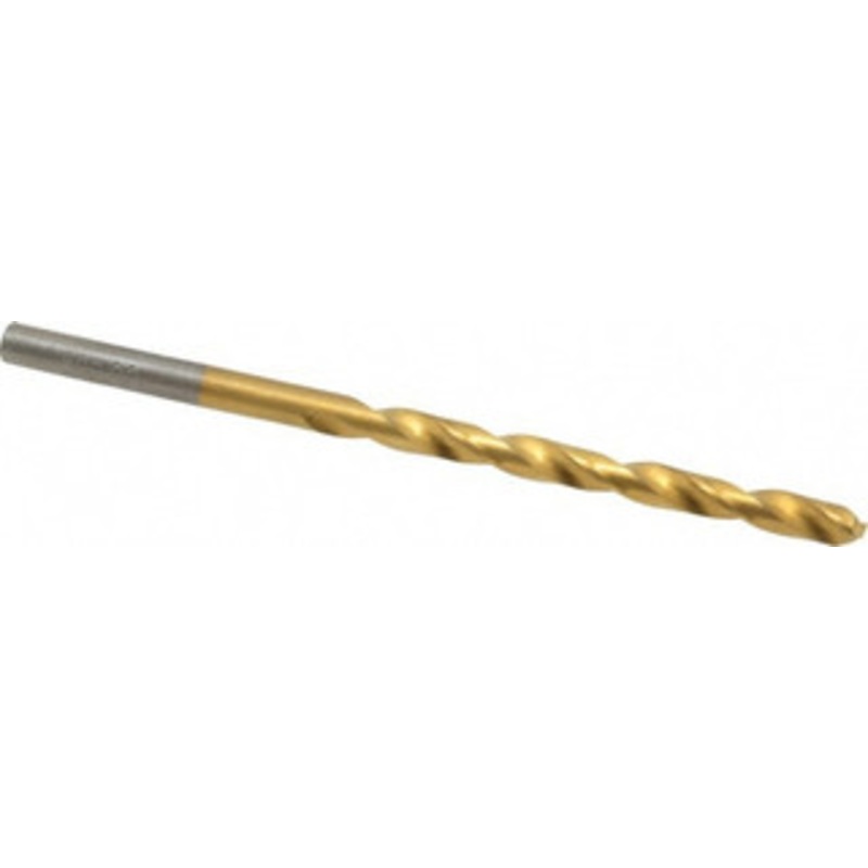 Chicago-Latrobe #24 135 Cobalt Jobber Drill TiN Finish, Right Hand Cut, Spiral Flute, Straight Shank, 3-1/8 OAL, Split Point 54034 – 81132730