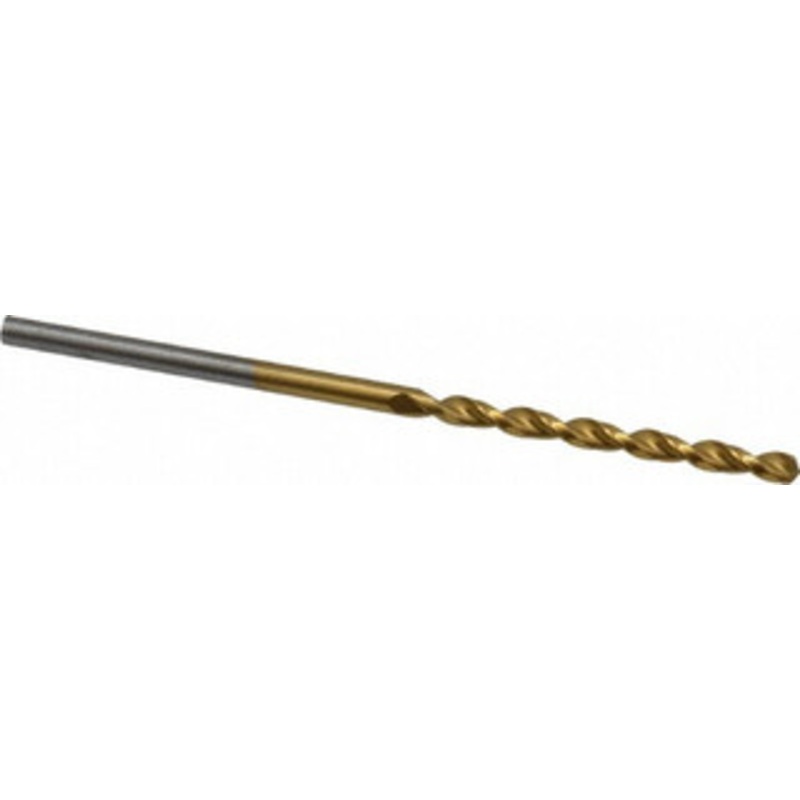 Cleveland Twist Drill #44 135 Cobalt Jobber Drill TiN Finish, Right Hand Cut, Parabolic Flute, Straight Shank, 2-1/8 OAL, Split Point C16657 – 02147015