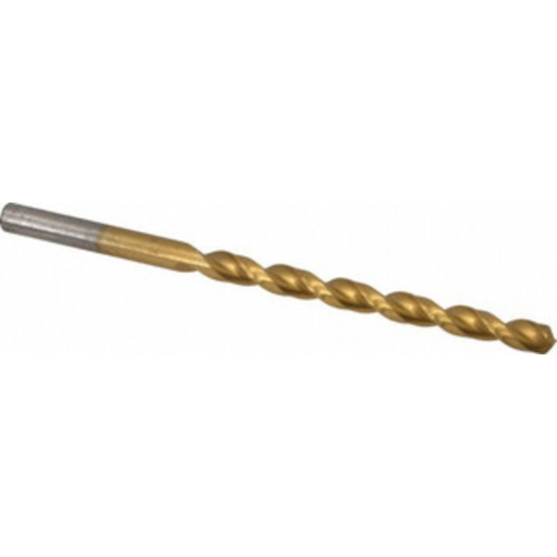 Cleveland Twist Drill #6 135 Cobalt Jobber Drill TiN Finish, Right Hand Cut, Parabolic Flute, Straight Shank, 3-3/4 OAL, Split Point C16617 – 02146637