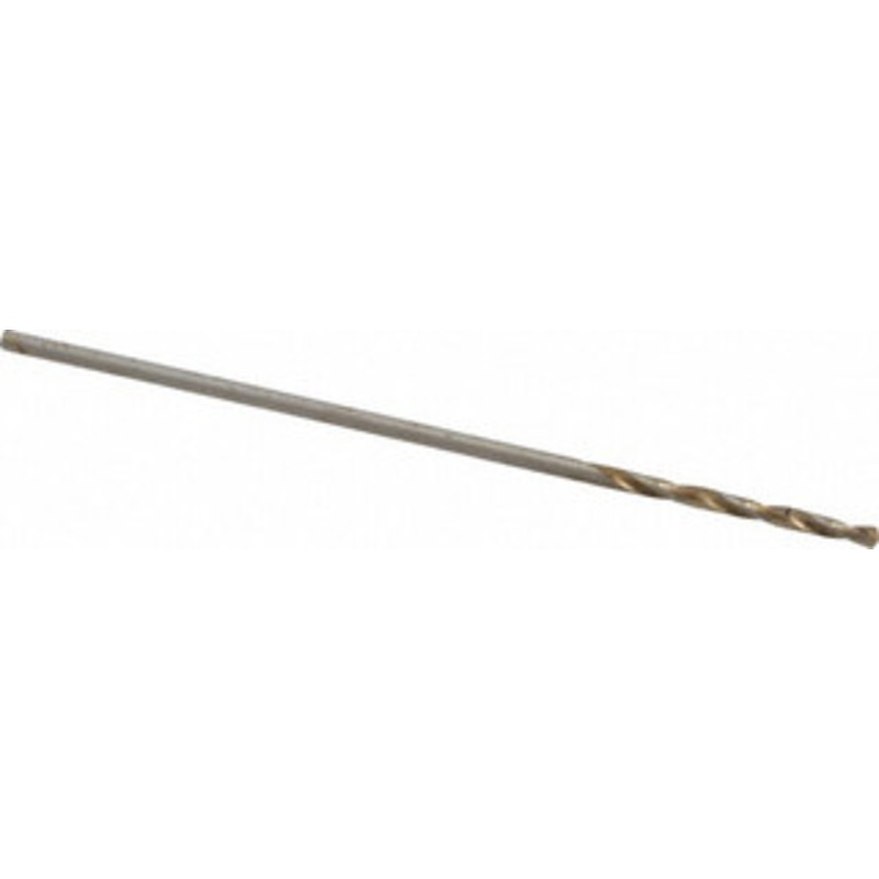 Cleveland Twist Drill #63 135 Cobalt Jobber Drill Oxide/Gold Finish, Right Hand Cut, Spiral Flute, Straight Shank, 1-1/2 OAL, Split Point C70196 – 74331612