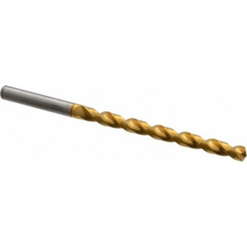 Guhring #2 130 Solid Carbide Jobber Drill TiN Finish, Right Hand Cut, Parabolic Flute, Straight Shank, 98.43mm OAL, Standard Point 9026020056100 – 85979029