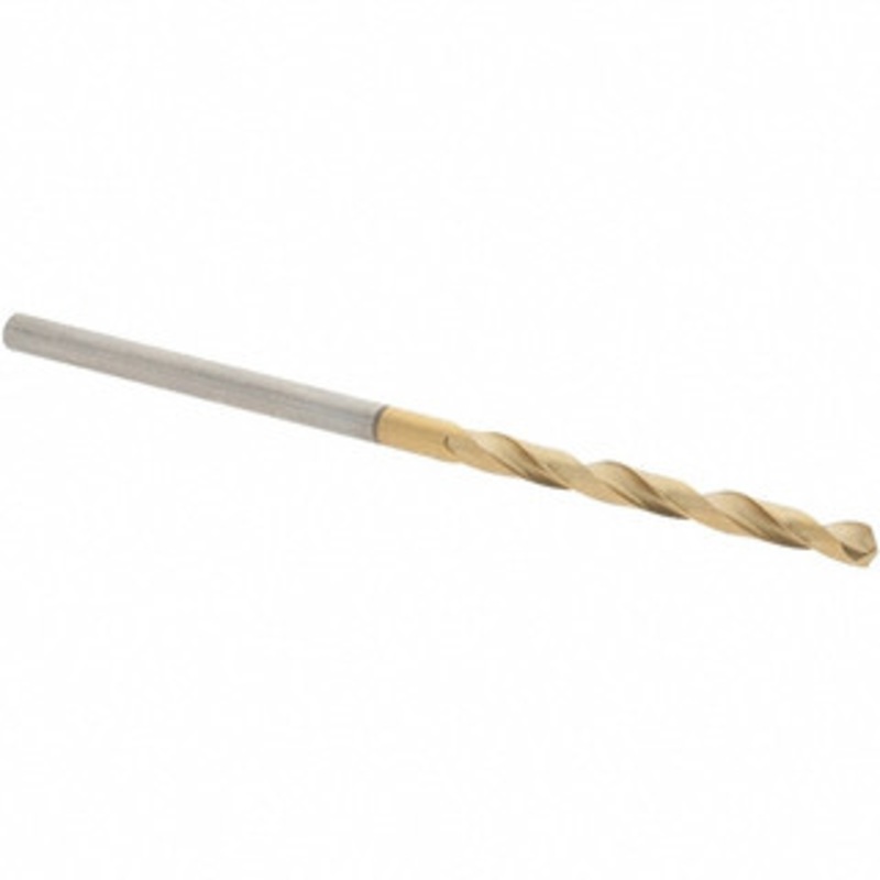 Guhring #51 118 High Speed Steel Jobber Drill TiN Finish, Right Hand Cut, Spiral Flute, Straight Shank, 43mm OAL, Standard Point 9006510017000 – 00992933