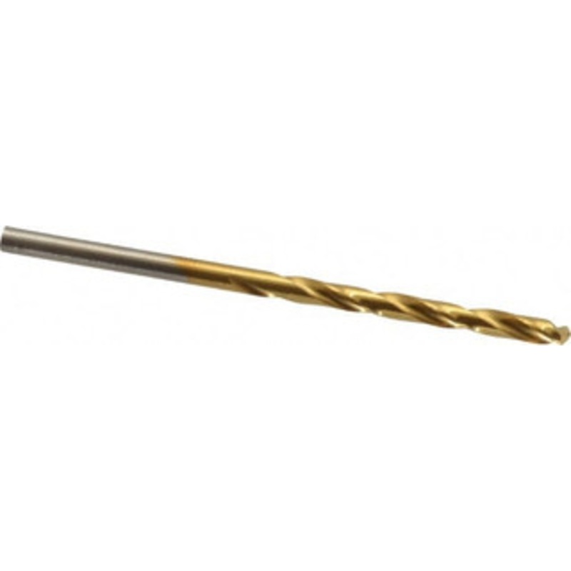Hertel #29 135 High Speed Steel Jobber Drill TiN Finish, Right Hand Cut, Spiral Flute, Straight Shank, 2-7/8 OAL, Split Point 66694282 – 66694282