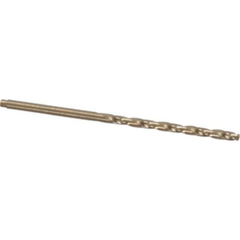 Precision Twist Drill #43 135 Cobalt Jobber Drill Oxide/Gold Finish, Right Hand Cut, Spiral Flute, Straight Shank, 2-1/4 OAL, Split Point 018343 – 78519816