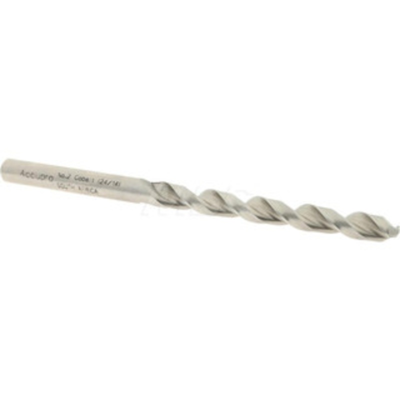 Accupro #2 130 Cobalt Jobber Drill Bright Finish, Right Hand Cut, Parabolic Flute, Straight Shank, 3-21/32 OAL, Split Point 1640561-AC – 05599147