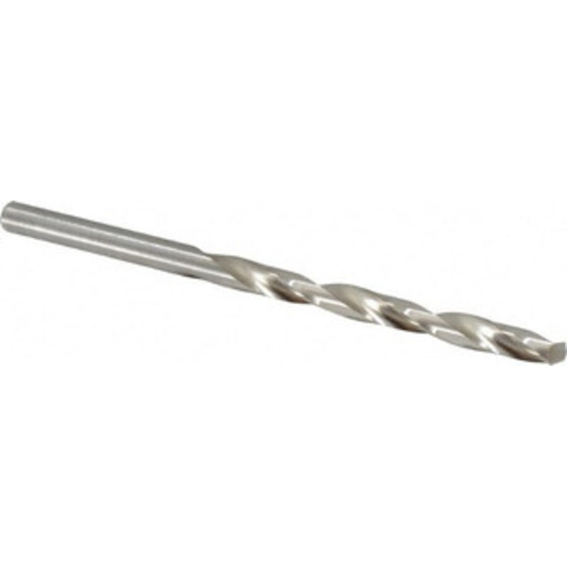 Chicago-Latrobe #10 118 High Speed Steel Jobber Drill Bright Finish, Right Hand Cut, Spiral Flute, Straight Shank, 3-5/8 OAL, Standard Point 46280 – 81385106
