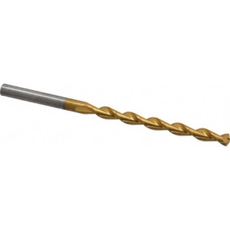 Chicago-Latrobe #14 135 High Speed Steel Jobber Drill TiN Finish, Right Hand Cut, Parabolic Flute, Straight Shank, 3-3/8 OAL, Split Point 53943 – 80906142