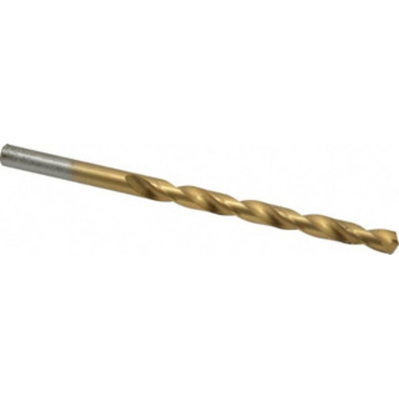 Chicago-Latrobe #2 135 Cobalt Jobber Drill TiN Finish, Right Hand Cut, Spiral Flute, Straight Shank, 3-7/8 OAL, Split Point 54012 – 81132292