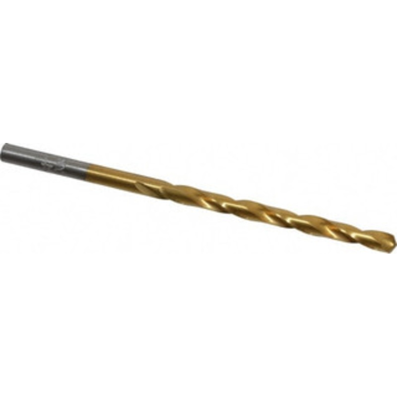 Chicago-Latrobe #24 135 High Speed Steel Jobber Drill TiN Finish, Right Hand Cut, Spiral Flute, Straight Shank, 3-1/8 OAL, Split Point 41694 – 03294816