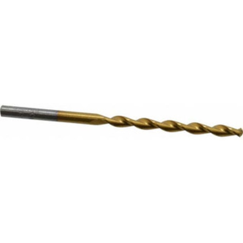 Chicago-Latrobe #25 135 High Speed Steel Jobber Drill TiN Finish, Right Hand Cut, Parabolic Flute, Straight Shank, 3 OAL, Split Point 53954 – 80906258