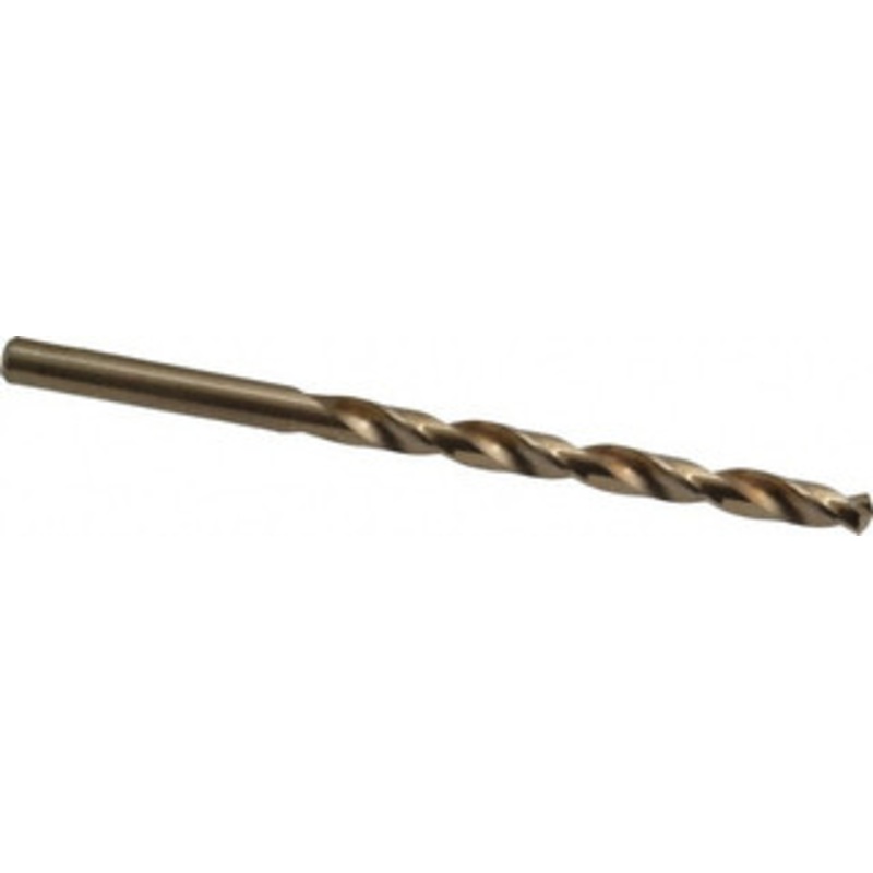 Chicago-Latrobe #4 135 Cobalt Jobber Drill Oxide/Gold Finish, Right Hand Cut, Spiral Flute, Straight Shank, 3-3/4 OAL, Split Point 46674 – 81192049