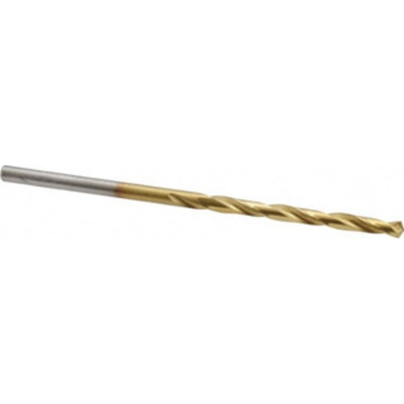 Chicago-Latrobe #40 135 High Speed Steel Jobber Drill TiN Finish, Right Hand Cut, Spiral Flute, Straight Shank, 2-3/8 OAL, Split Point 41710 – 03294972
