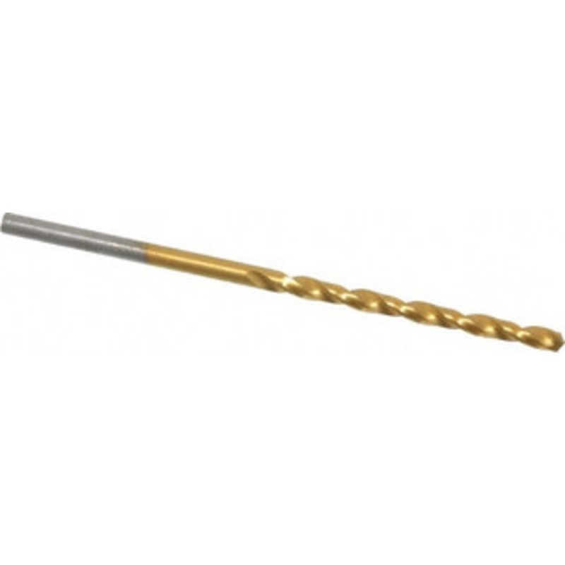 Chicago-Latrobe #45 135 Cobalt Jobber Drill TiN Finish, Right Hand Cut, Spiral Flute, Straight Shank, 2-1/8 OAL, Split Point 54080 – 60063849
