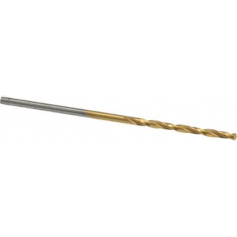 Chicago-Latrobe #52 118 High Speed Steel Jobber Drill TiN Finish, Right Hand Cut, Spiral Flute, Straight Shank, 1-7/8 OAL, Standard Point 70152 – 93094571