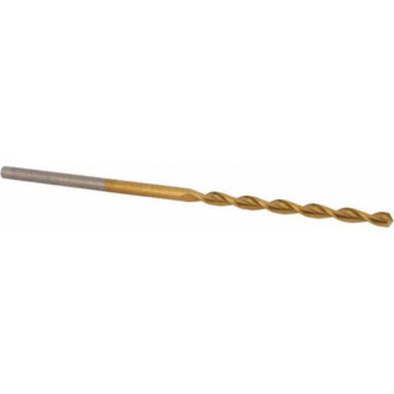 Chicago-Latrobe #52 135 High Speed Steel Jobber Drill TiN Finish, Right Hand Cut, Parabolic Flute, Straight Shank, 1-7/8 OAL, Split Point 53981 – 80906522