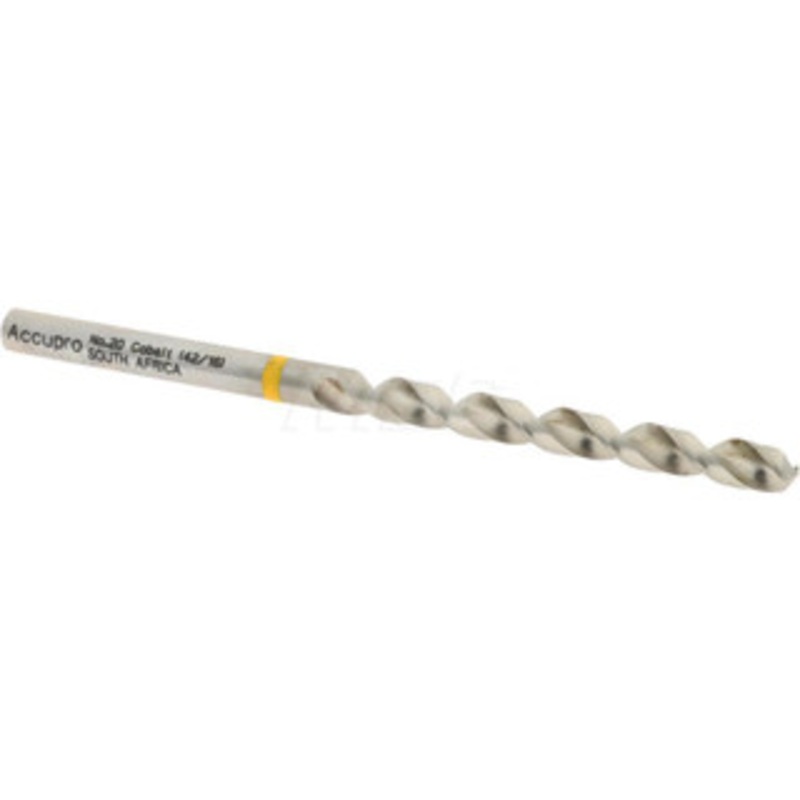 Accupro #20 130 Vanadium High Speed Steel Jobber Drill Bright Finish, Right Hand Cut, Spiral Flute, Straight Shank, 75mm OAL, Split Point 1AQ0409-AC – 02371631