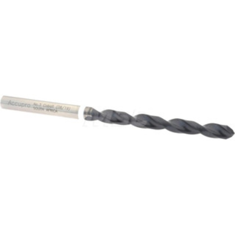 Accupro #3 118 Cobalt Jobber Drill TiAlN Finish, Right Hand Cut, Parabolic Flute, Straight Shank, 93mm OAL, DX Point 1W60541-AC – 93887057