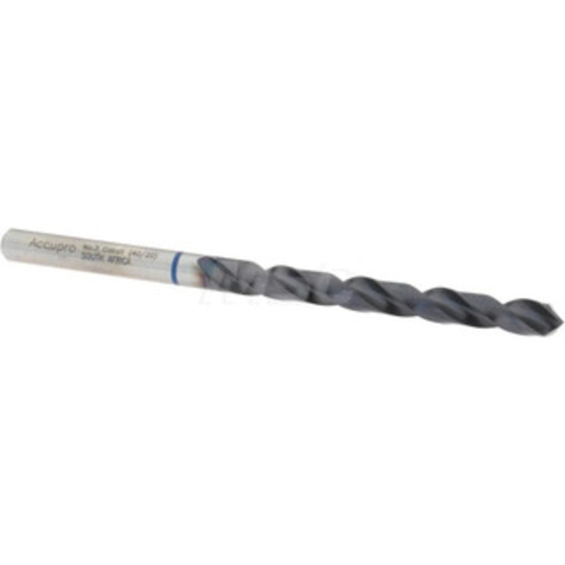 Accupro #3 120 Cobalt Jobber Drill TiAlN Finish, Right Hand Cut, Spiral Flute, Straight Shank, 93mm OAL, Faceted Point 1BB0541-AC – 05492467
