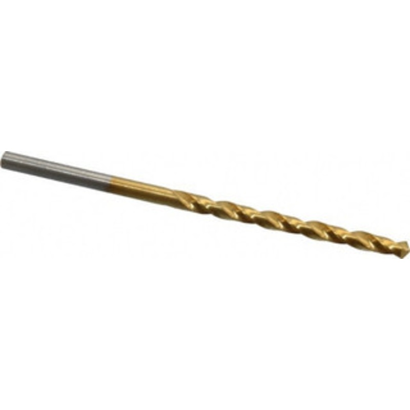 Chicago-Latrobe #33 118 High Speed Steel Jobber Drill TiN Finish, Right Hand Cut, Spiral Flute, Straight Shank, 2-5/8 OAL, Standard Point 70133 – 93094381