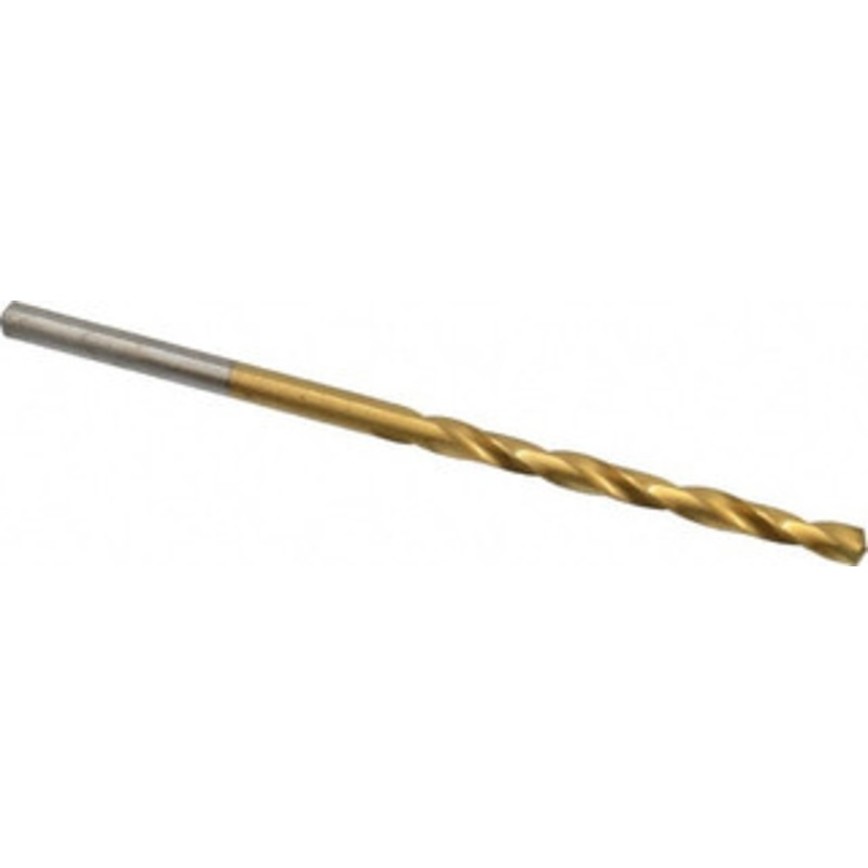 Chicago-Latrobe #35 135 High Speed Steel Jobber Drill TiN Finish, Right Hand Cut, Spiral Flute, Straight Shank, 2-5/8 OAL, Split Point 41705 – 03294923