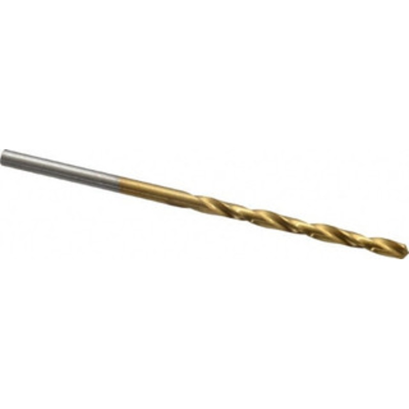 Chicago-Latrobe #39 135 High Speed Steel Jobber Drill TiN Finish, Right Hand Cut, Spiral Flute, Straight Shank, 2-3/8 OAL, Split Point 41709 – 03294964