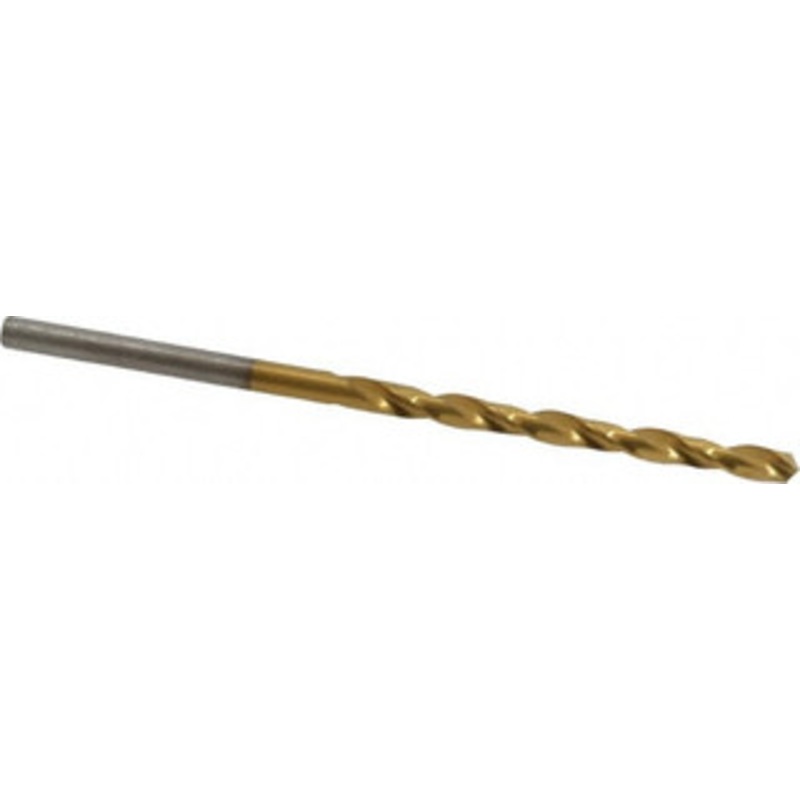 Chicago-Latrobe #42 118 High Speed Steel Jobber Drill TiN Finish, Right Hand Cut, Spiral Flute, Straight Shank, 2-1/4 OAL, Standard Point 70142 – 93094472