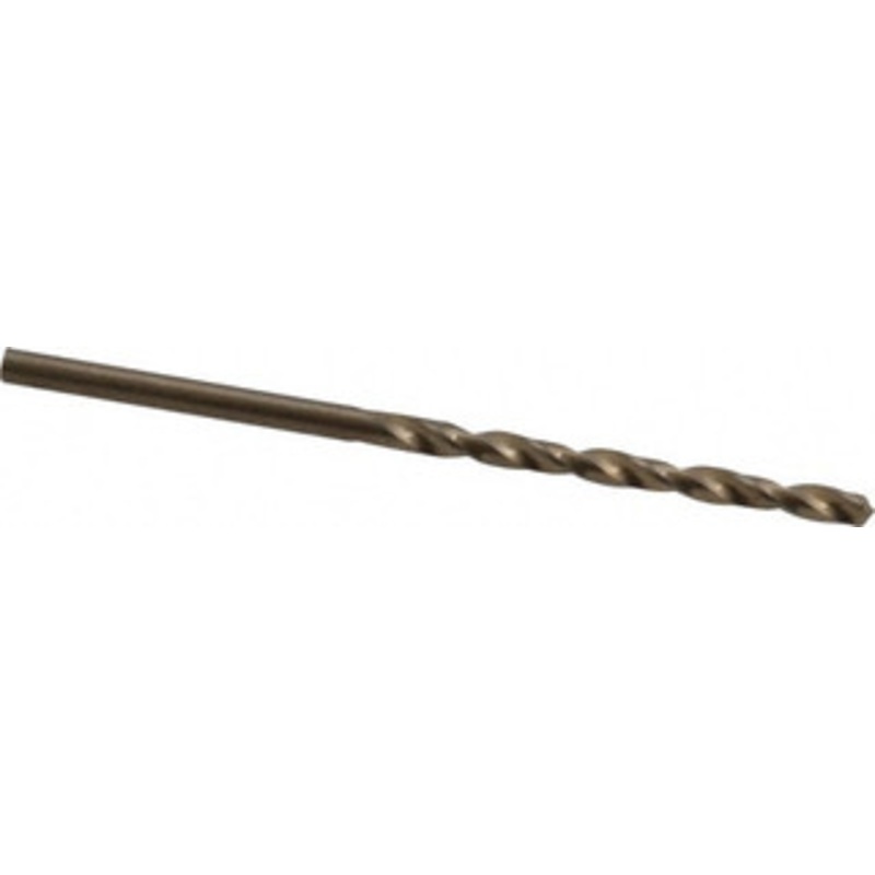 Chicago-Latrobe #42 135 Cobalt Jobber Drill Oxide/Gold Finish, Right Hand Cut, Spiral Flute, Straight Shank, 2-1/4 OAL, Split Point 46712 – 81192429