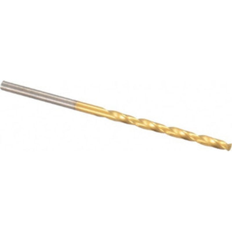 Chicago-Latrobe #44 135 Cobalt Jobber Drill TiN Finish, Right Hand Cut, Spiral Flute, Straight Shank, 2-1/8 OAL, Split Point 54079 – 60063831