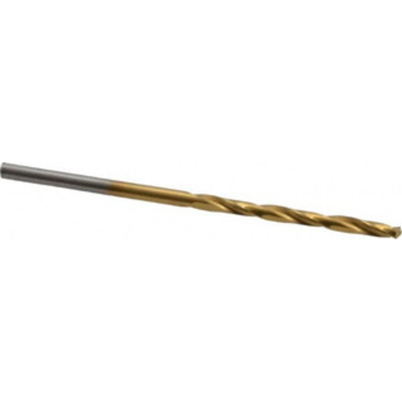 Chicago-Latrobe #44 135 High Speed Steel Jobber Drill TiN Finish, Right Hand Cut, Spiral Flute, Straight Shank, 2-1/8 OAL, Split Point 41714 – 03295011