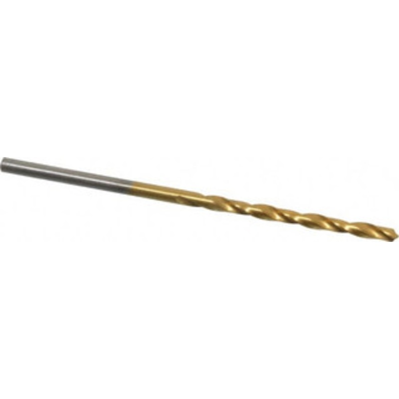 Chicago-Latrobe #46 118 High Speed Steel Jobber Drill TiN Finish, Right Hand Cut, Spiral Flute, Straight Shank, 2-1/8 OAL, Standard Point 70146 – 93094514
