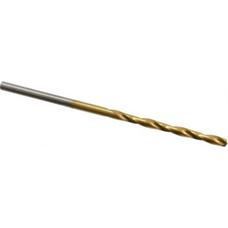 Chicago-Latrobe #46 135 High Speed Steel Jobber Drill TiN Finish, Right Hand Cut, Spiral Flute, Straight Shank, 2-1/8 OAL, Split Point 41716 – 03295037