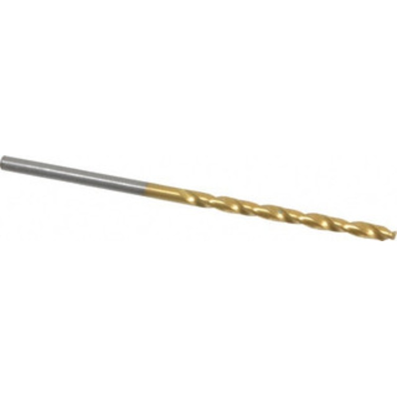Chicago-Latrobe #47 135 Cobalt Jobber Drill TiN Finish, Right Hand Cut, Spiral Flute, Straight Shank, 2 OAL, Split Point 54087 – 60063864