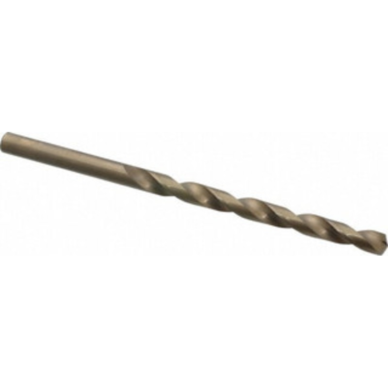 Chicago-Latrobe #5 135 Cobalt Jobber Drill Oxide/Gold Finish, Right Hand Cut, Spiral Flute, Straight Shank, 3-3/4 OAL, Split Point 46675 – 81192056