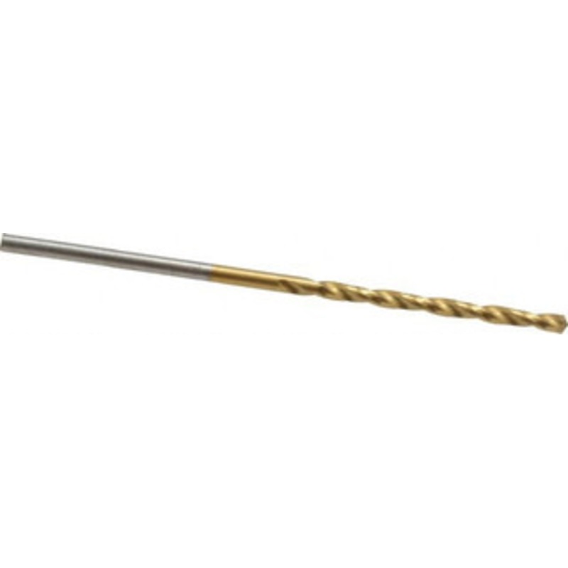 Chicago-Latrobe #51 135 Cobalt Jobber Drill TiN Finish, Right Hand Cut, Spiral Flute, Straight Shank, 2 OAL, Split Point 54091 – 60063906