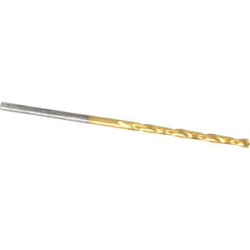 Chicago-Latrobe #51 135 High Speed Steel Jobber Drill TiN Finish, Right Hand Cut, Spiral Flute, Straight Shank, 2 OAL, Split Point 41721 – 03295086