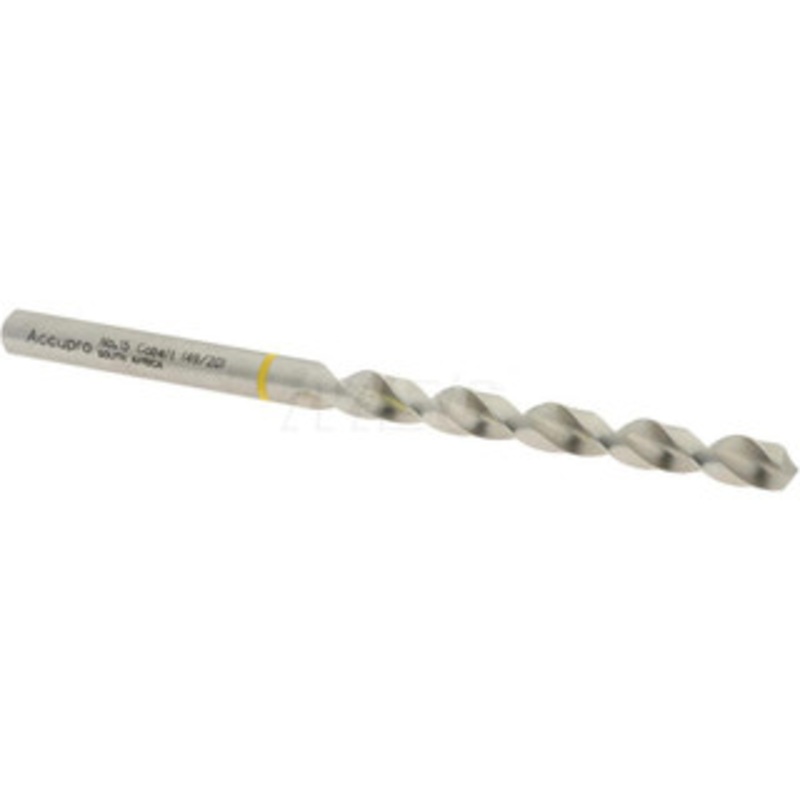 Accupro #15 130 Vanadium High Speed Steel Jobber Drill Bright Finish, Right Hand Cut, Spiral Flute, Straight Shank, 80mm OAL, Split Point 1AQ0457-AC – 02371748