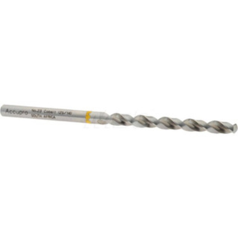 Accupro #23 130 Vanadium High Speed Steel Jobber Drill Bright Finish, Right Hand Cut, Spiral Flute, Straight Shank, 75mm OAL, Split Point 1AQ0391-AC – 02371581
