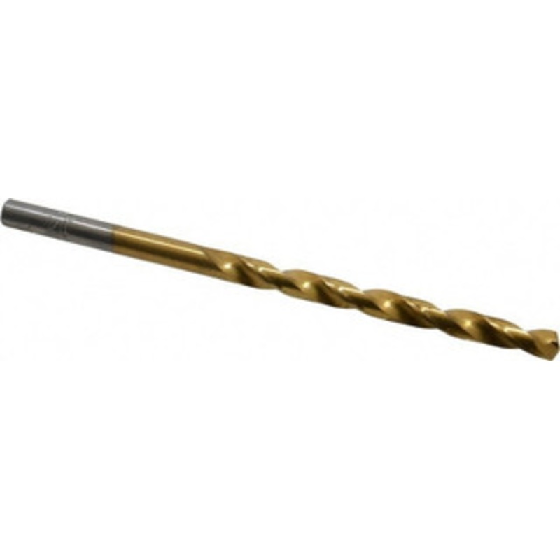 Chicago-Latrobe #17 135 Cobalt Jobber Drill TiN Finish, Right Hand Cut, Spiral Flute, Straight Shank, 3-3/8 OAL, Split Point 54027 – 81132599