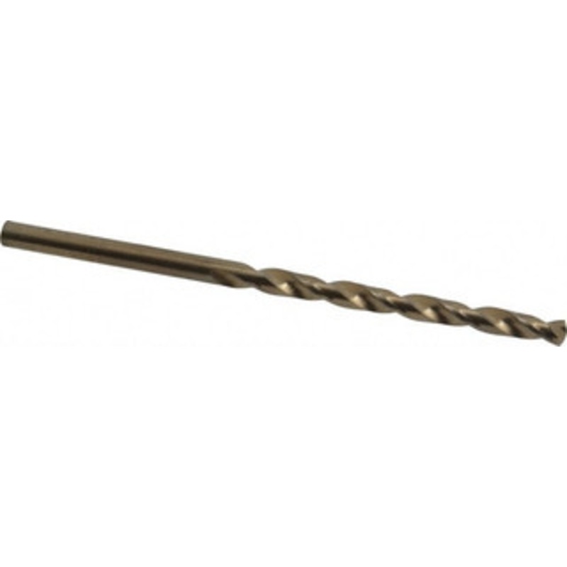 Chicago-Latrobe #26 135 Cobalt Jobber Drill Oxide/Gold Finish, Right Hand Cut, Spiral Flute, Straight Shank, 3 OAL, Split Point 46696 – 81192262