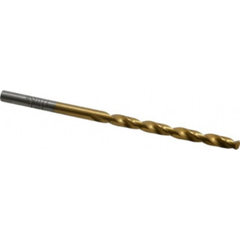 Chicago-Latrobe #27 135 Cobalt Jobber Drill TiN Finish, Right Hand Cut, Spiral Flute, Straight Shank, 3 OAL, Split Point 54037 – 81132797