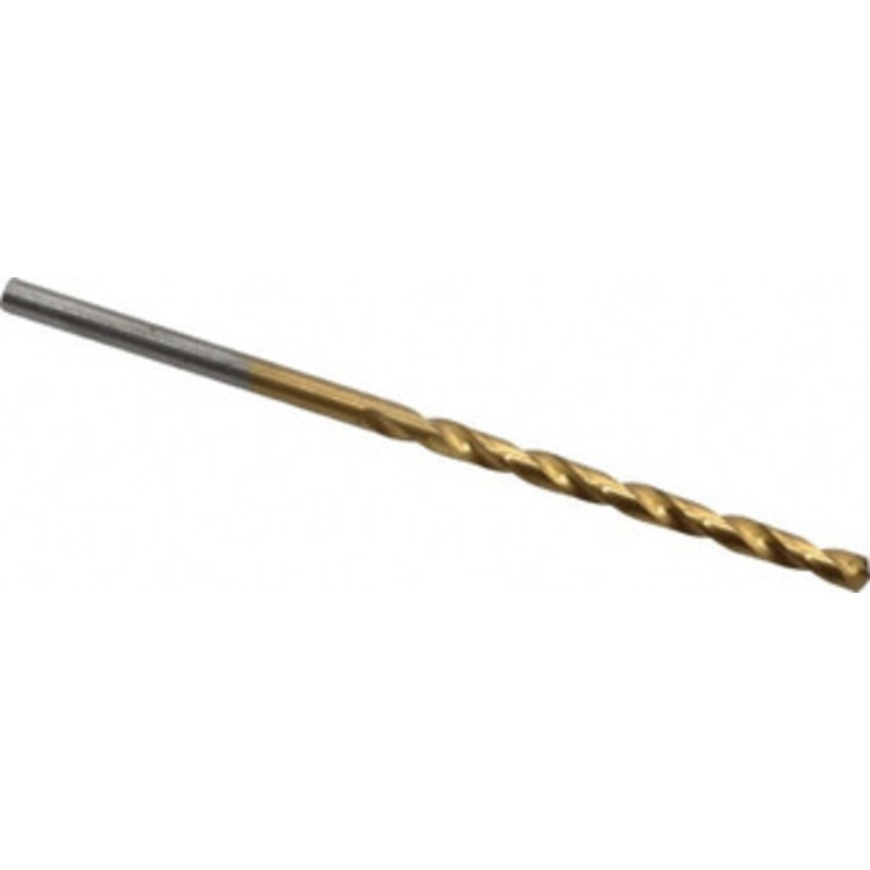 Chicago-Latrobe #41 135 Cobalt Jobber Drill TiN Finish, Right Hand Cut, Spiral Flute, Straight Shank, 2-3/8 OAL, Split Point 54076 – 83718999