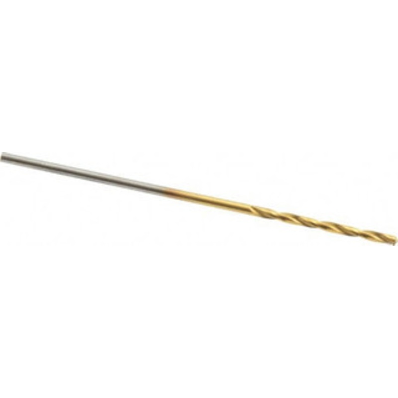 Chicago-Latrobe #58 135 High Speed Steel Jobber Drill TiN Finish, Right Hand Cut, Spiral Flute, Straight Shank, 1-5/8 OAL, Standard Point 41728 – 06129365