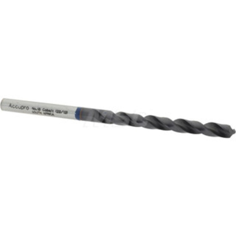 Accupro #18 120 Cobalt Jobber Drill TiAlN Finish, Right Hand Cut, Spiral Flute, Straight Shank, 80mm OAL, Split Point 1BB0431-AC – 05492269